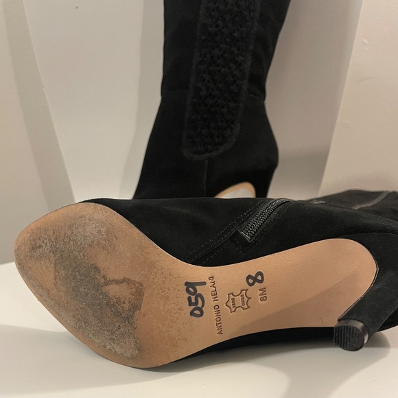 Stunning black suede Antonio Mielani boots with detail - Picture 5 of 5